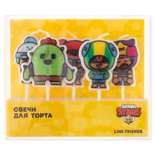 Свечи Game Party, Герои, 5 шт. с держат.