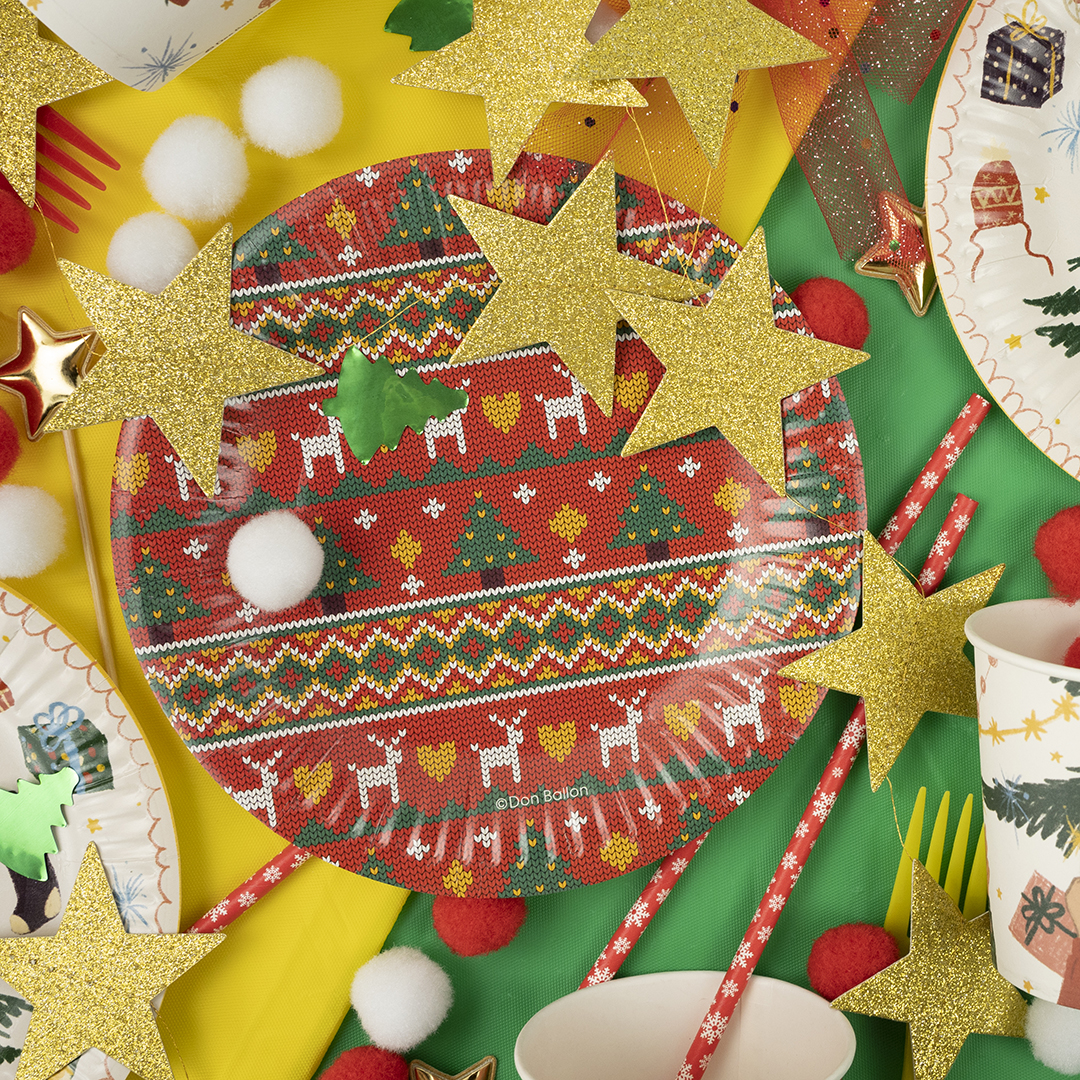 Тарелки (7''/18 см) Новогодний орнамент, 6 шт.