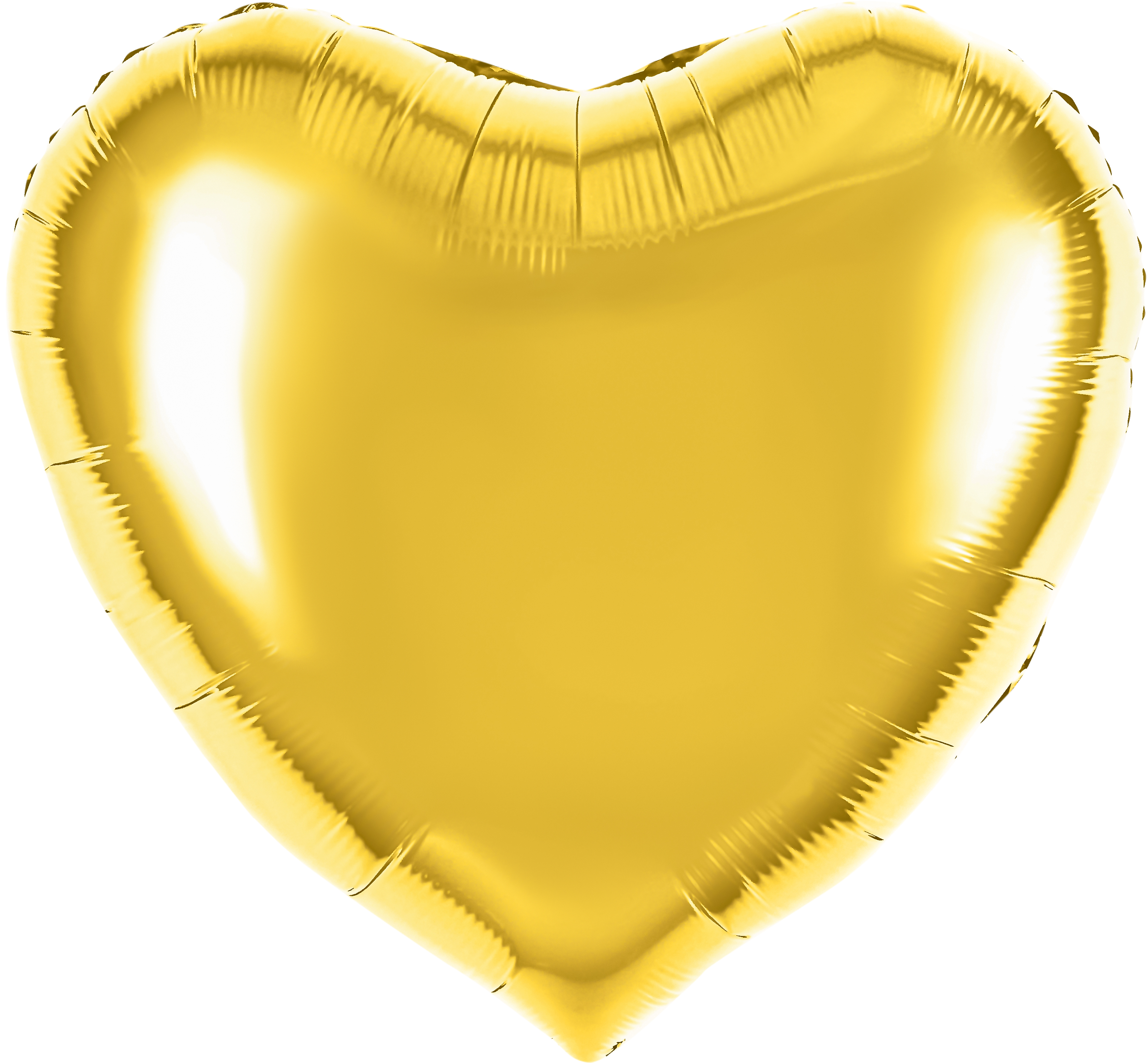 Шар (63''/160 см) Сердце, Золото, Металлик, 1 шт. в уп.