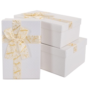 Набор коробок Праздничное настроение, Белый, 23*16*9,5 см, 3 шт. в упак. 
