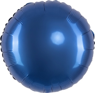 Шар (18''/46 см) Круг, Темно-синий, Сатин, 1 шт.