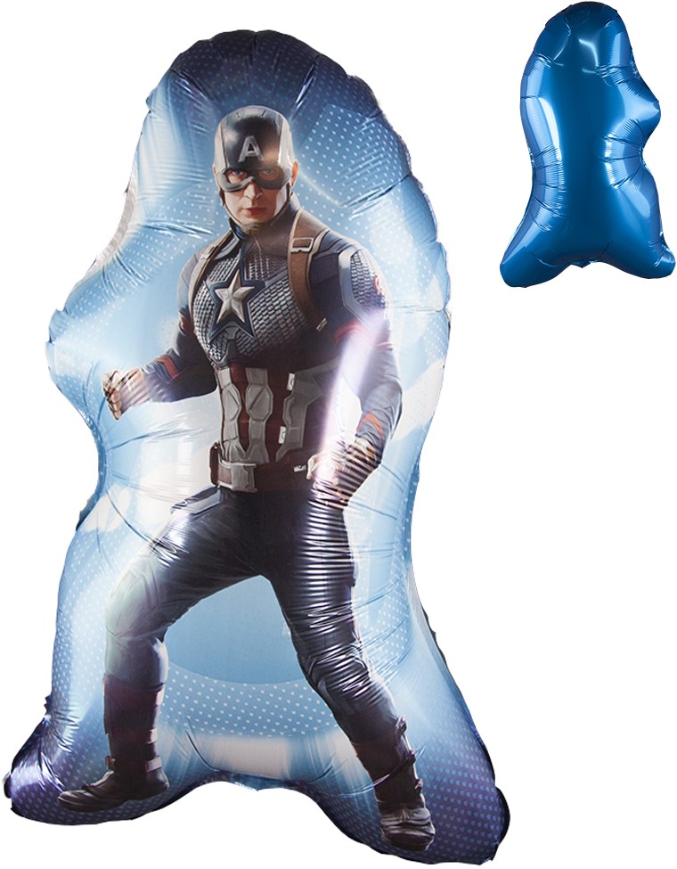 Шар (31''/79 см) Фигура, Герои Марвел,Капитан Америка, 1 шт.
