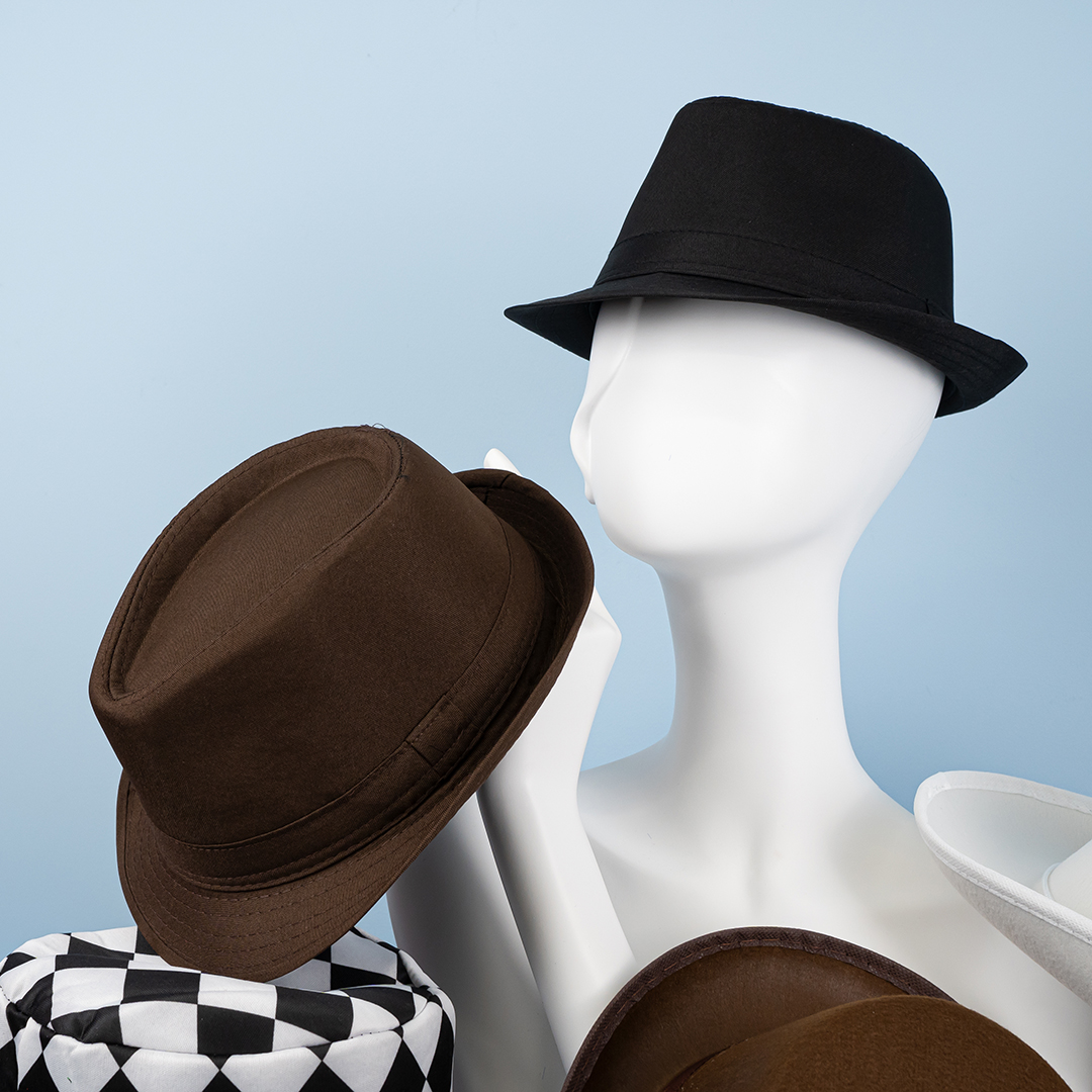 Шляпа Мафиози, полиэстер, Коричневый, 56-58 разм., 1 шт. 