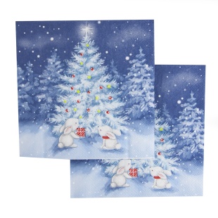 Сервировочные салфетки, Новогодняя ночь, 33*33 см, 20 шт.