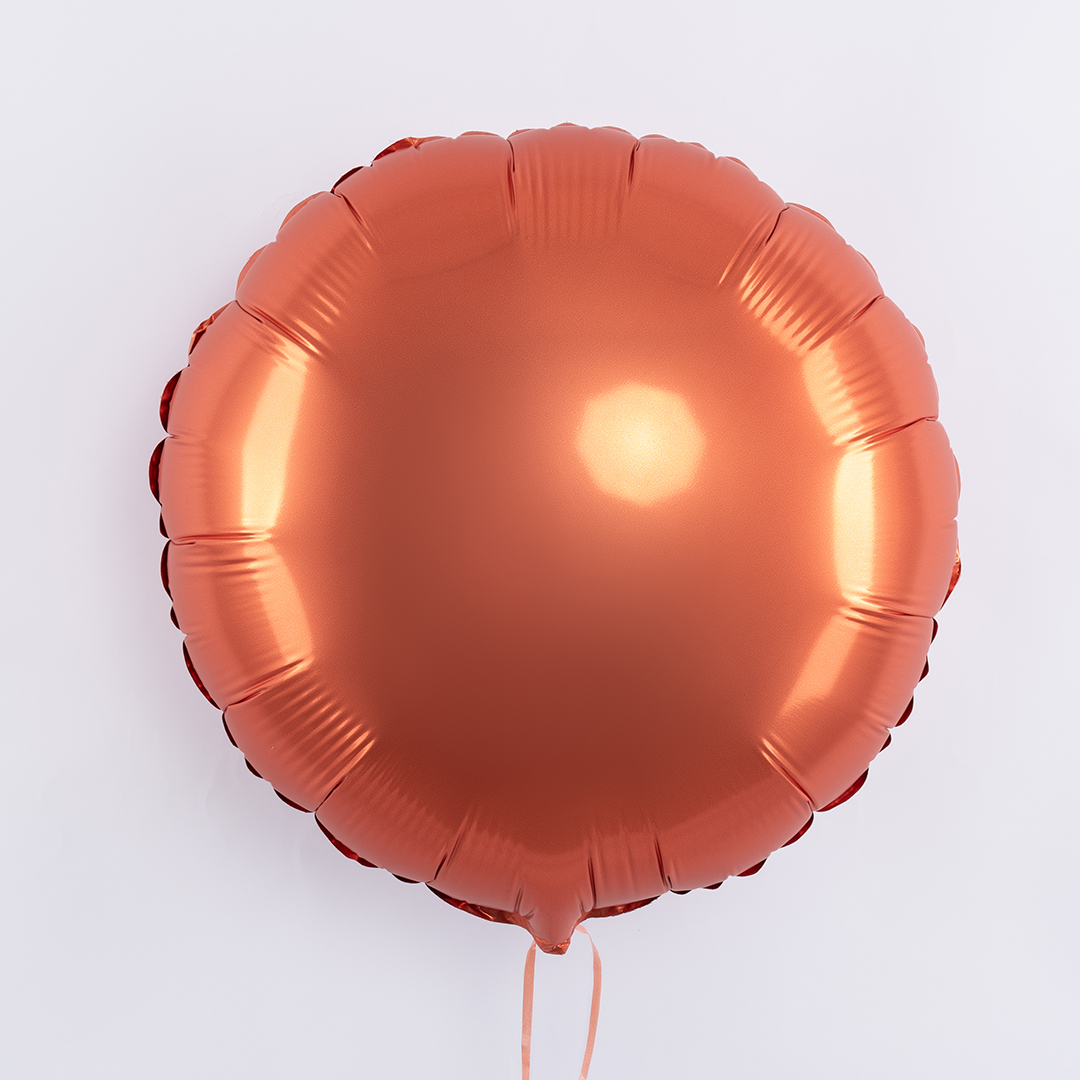 Шар (18''/46 см) Круг, Оранжевый, Сатин, 1 шт.