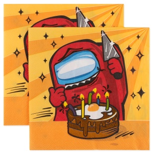 Сервировочные салфетки, Игра Среди Нас, Вечеринка, 33*33 см, 20 шт.