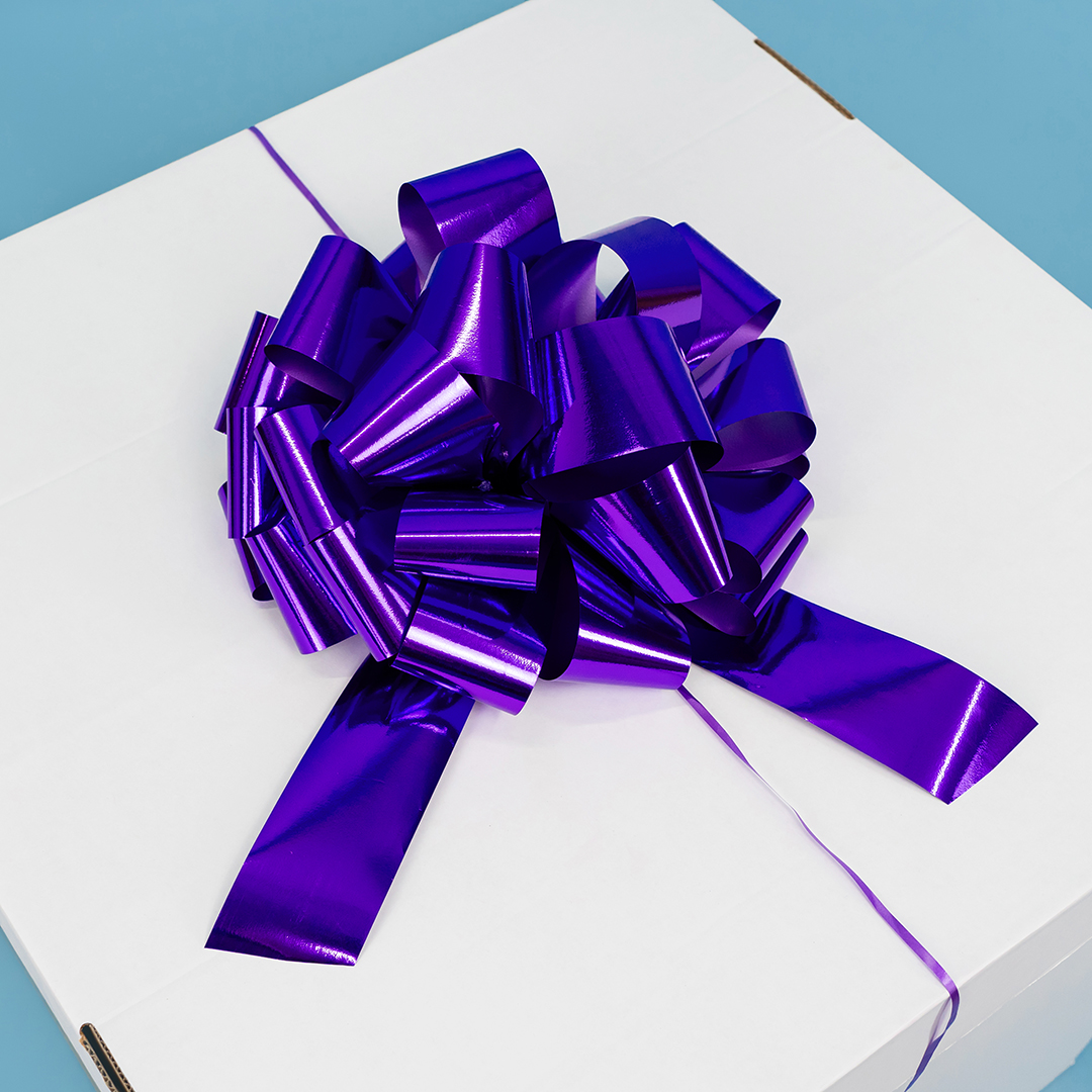Бант Шар, Фиолетовый, Металлик, 36 см, 1 шт. в упак. 