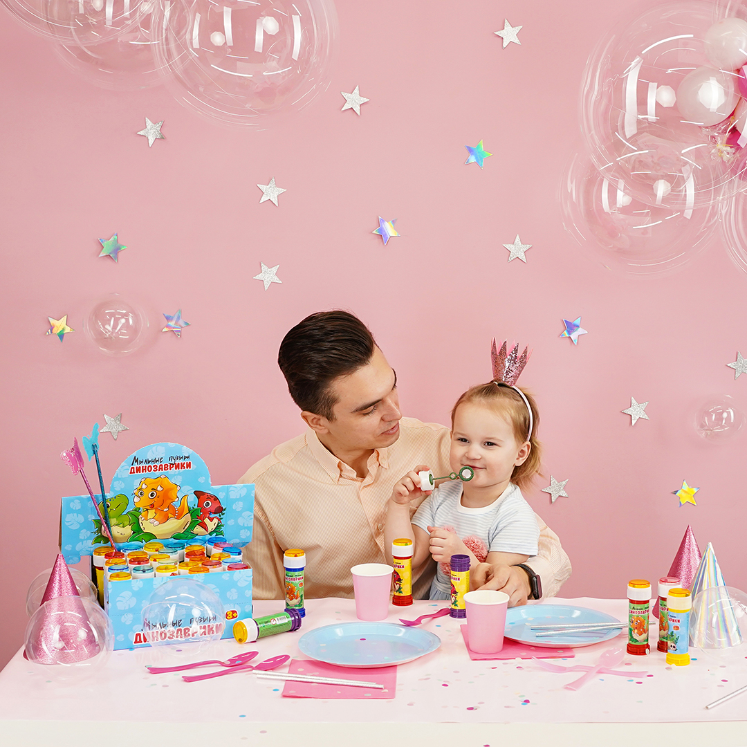 Мыльные пузыри Динозаврики, 60 мл. 36 шт.