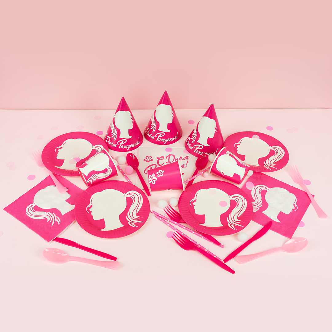 Вилки, Премиум, Розовый, 17 см, 10 шт. в упак. 