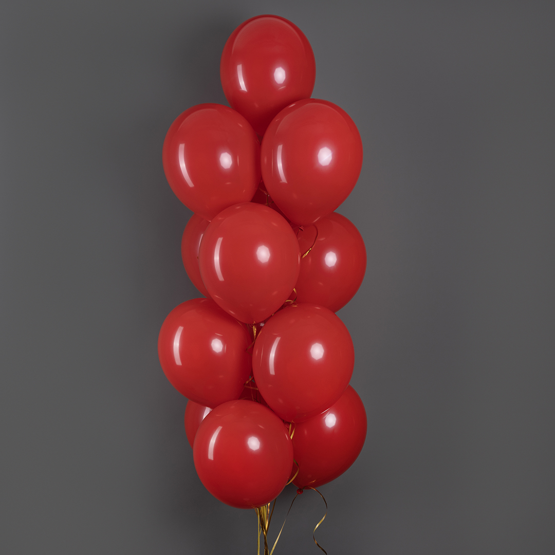 Шар (12''/30 см), Королевский красный, пастель, 100 шт.