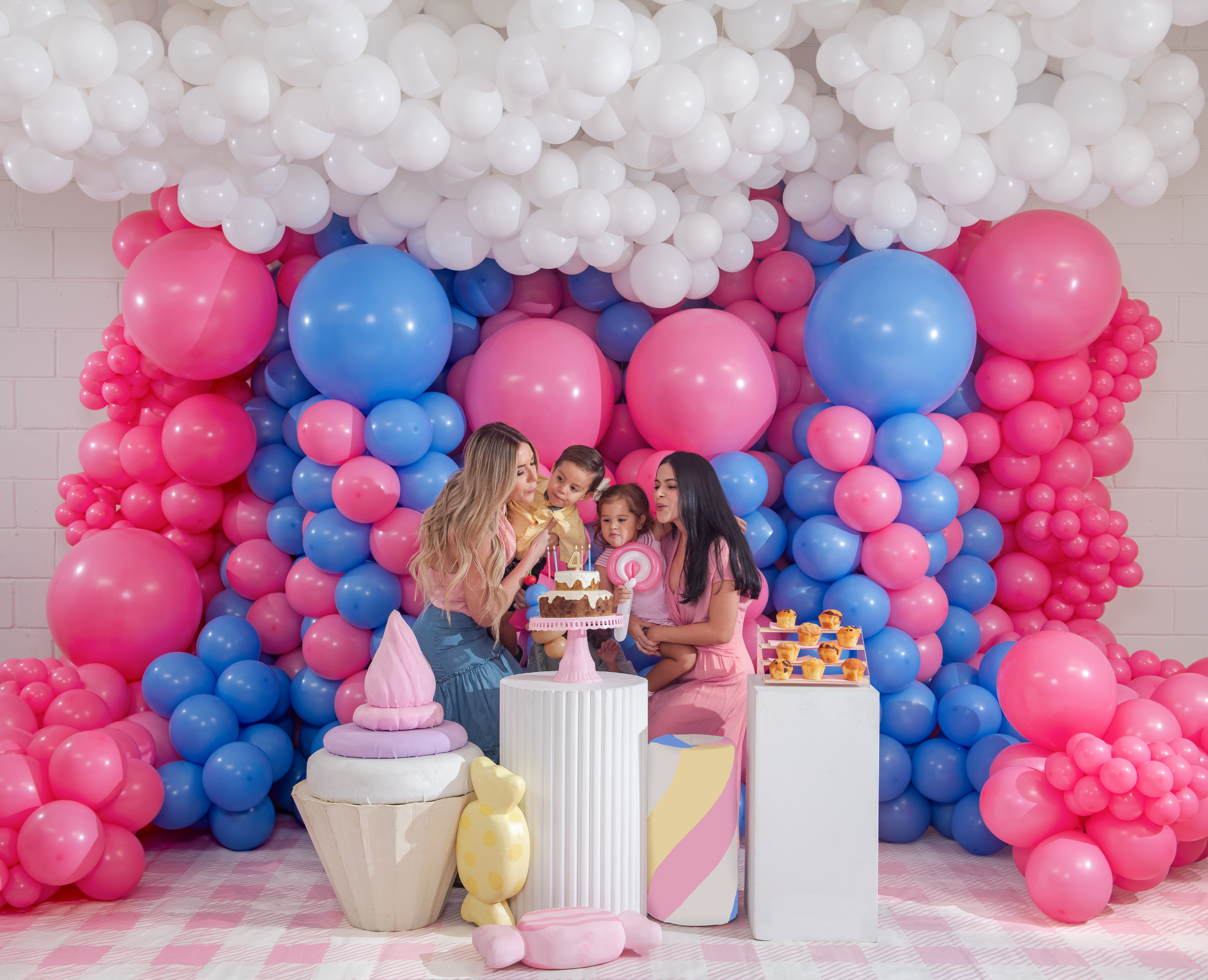 Шар (24''/61 см), Розовая роза (011), пастель, 3 шт.