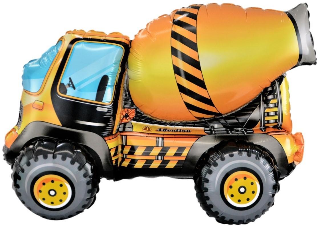 Шар 3D (30''/76 см) Фигура, Бетономешалка, 1 шт. в уп.