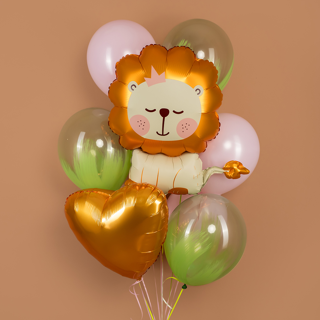 Шар (30''/76 см) Фигура, Львенок, Сатин, 1 шт. в уп.