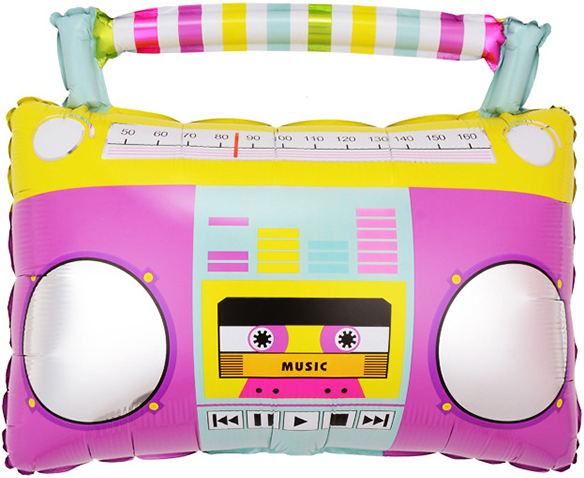 Шар (23''/58 см) Фигура, Магнитофон, 1 шт. в уп.