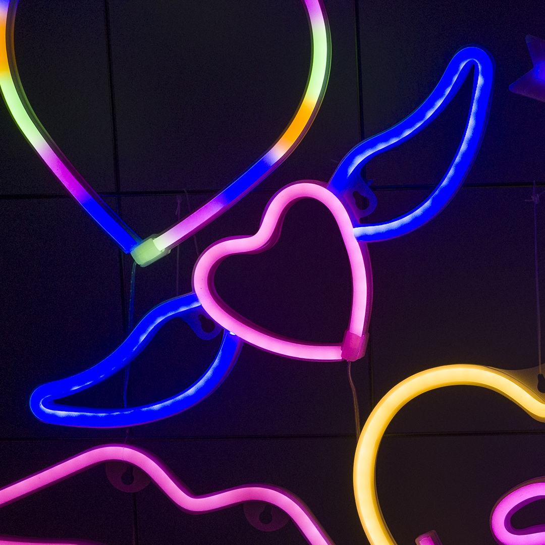 Световая фигура Сердце, 21*20 см. Разноцветный, 1 шт.