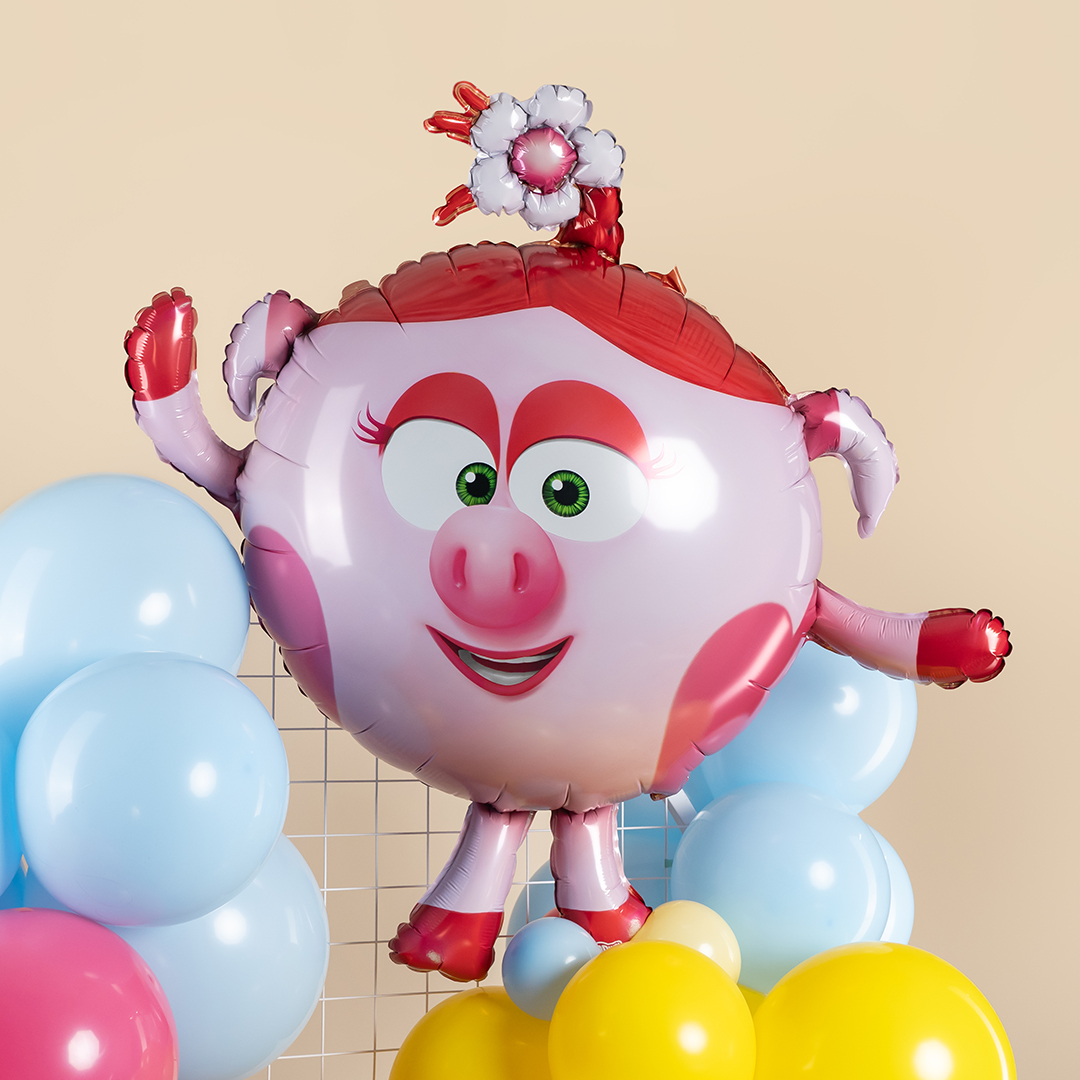 Шар (41''/104 см) Фигура, Смешарики, Нюша, 1 шт. в уп.