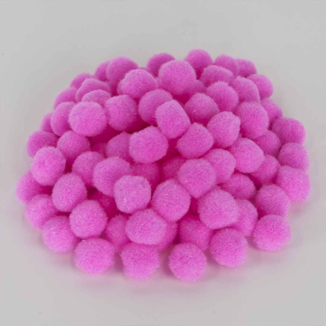 Декоративное украшение Помпончики, 2 см. Розовый, 100 шт.