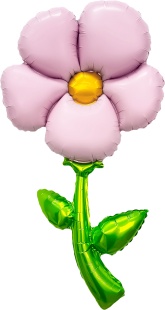 Шар (43''/109 см) Цветок, надув воздухом, Розовый, 1 шт. в уп.