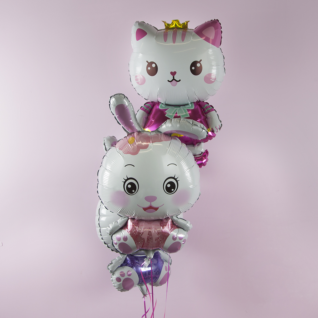 Шар (31''/79 см) Фигура, Котенок Принцесса, 1 шт.