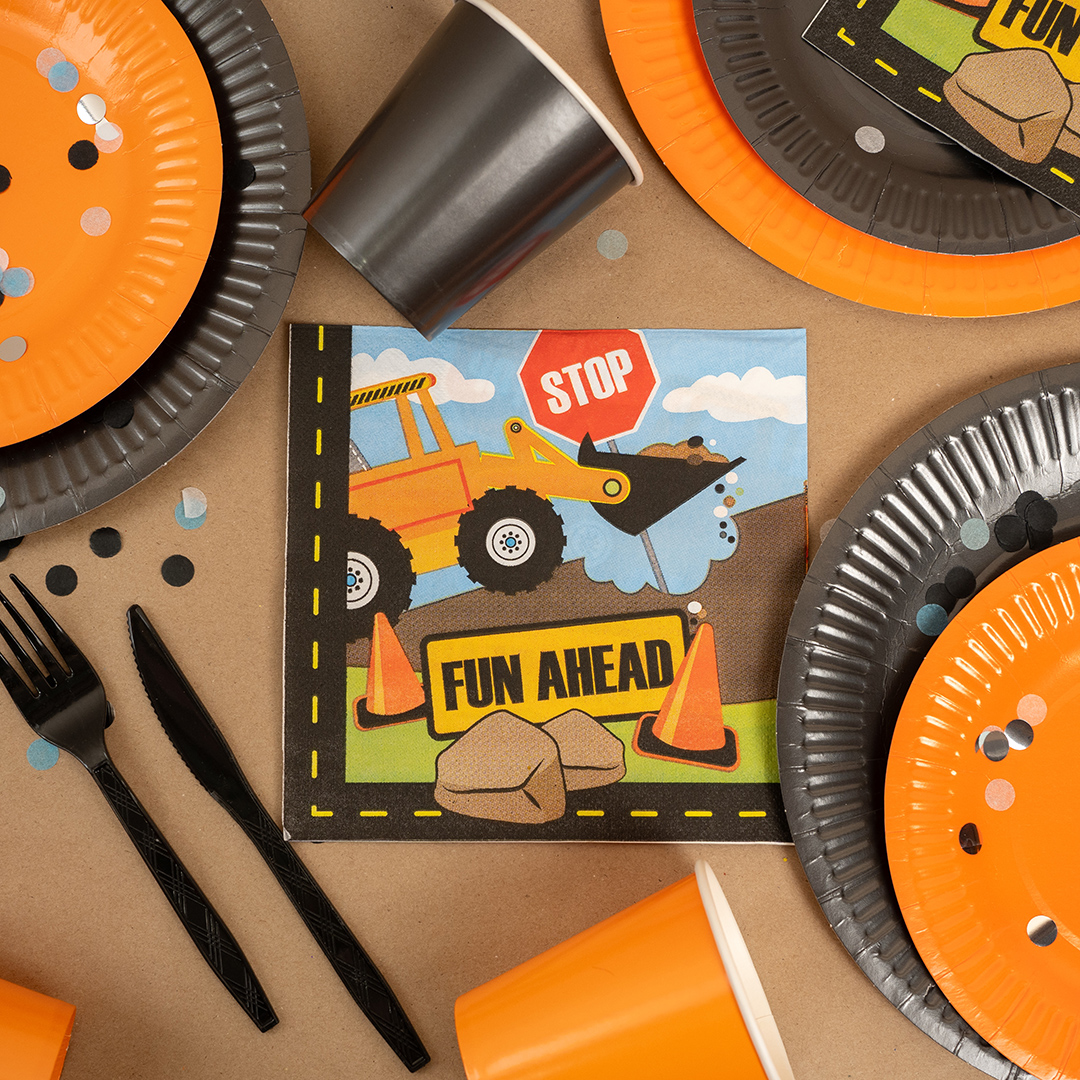 Сервировочные салфетки, Детская спецтехника, 33*33 см, 12 шт.