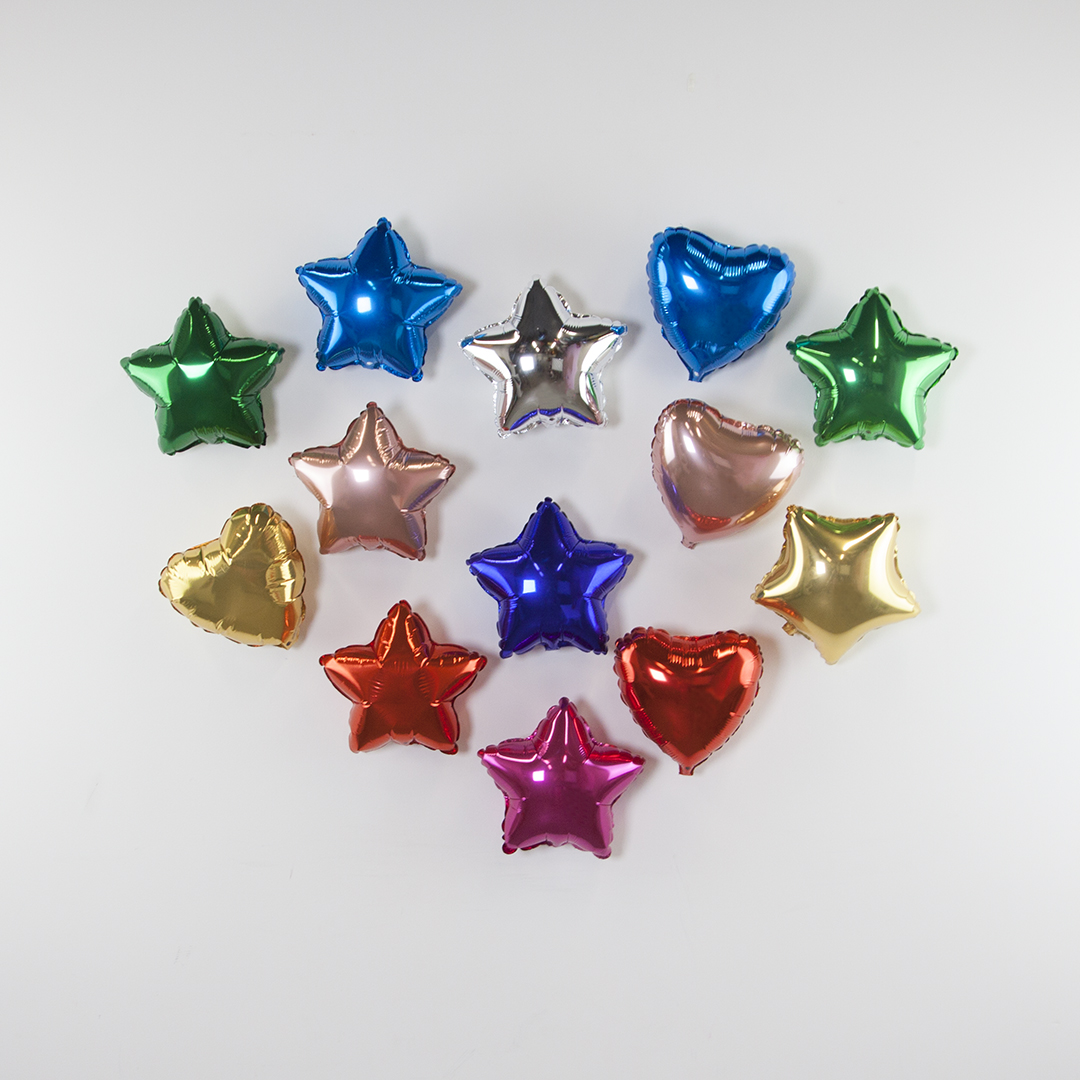 Шар (9''/23 см) Мини-сердце, Яркое золото, 1 шт.