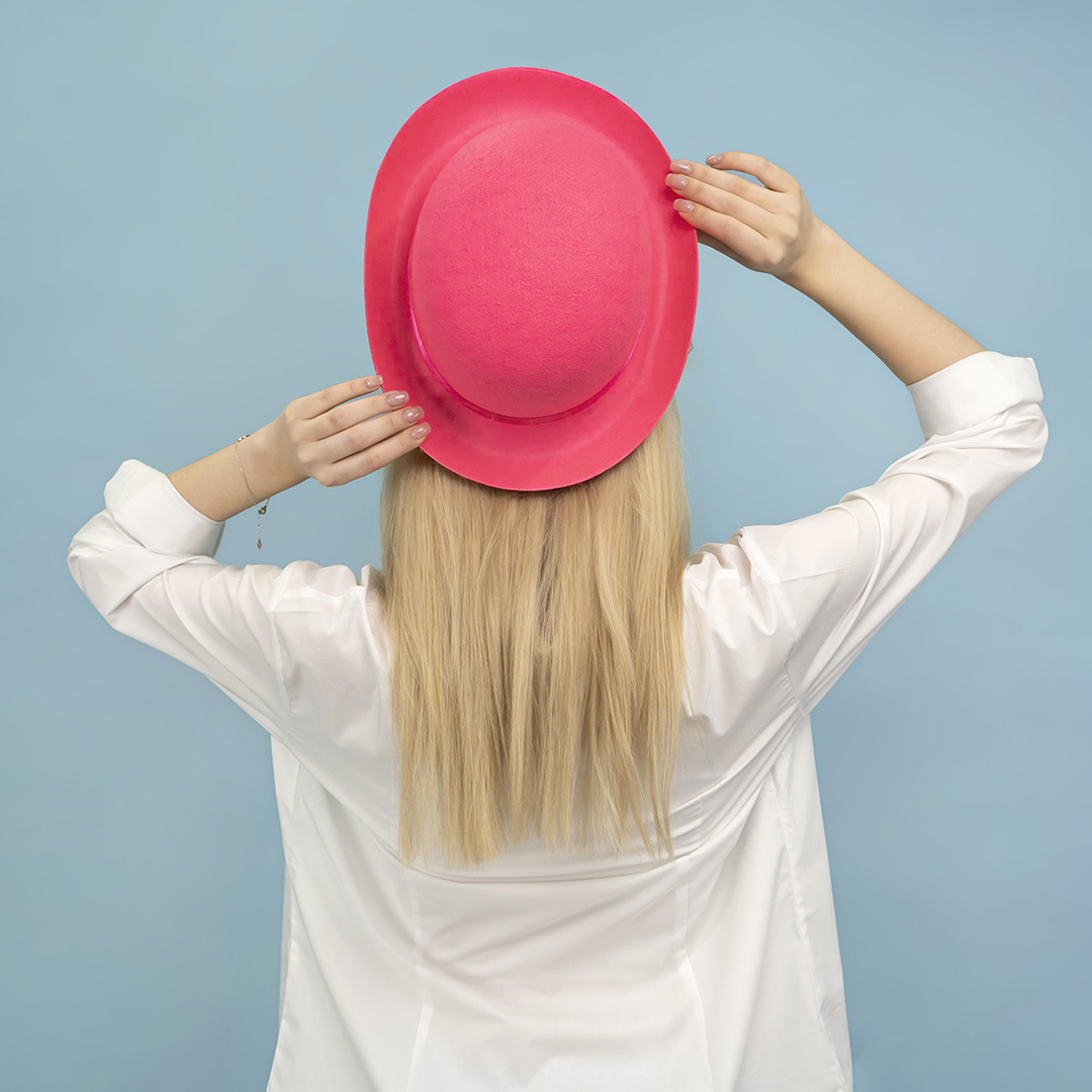 Шляпа Котелок, фетр, Ярко-розовый, 56-58 разм., 1 шт. 
