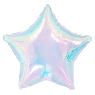 Шар с клапаном (10''/25 см) Мини-звезда, Прозрачный, Хамелеон, 1 шт.