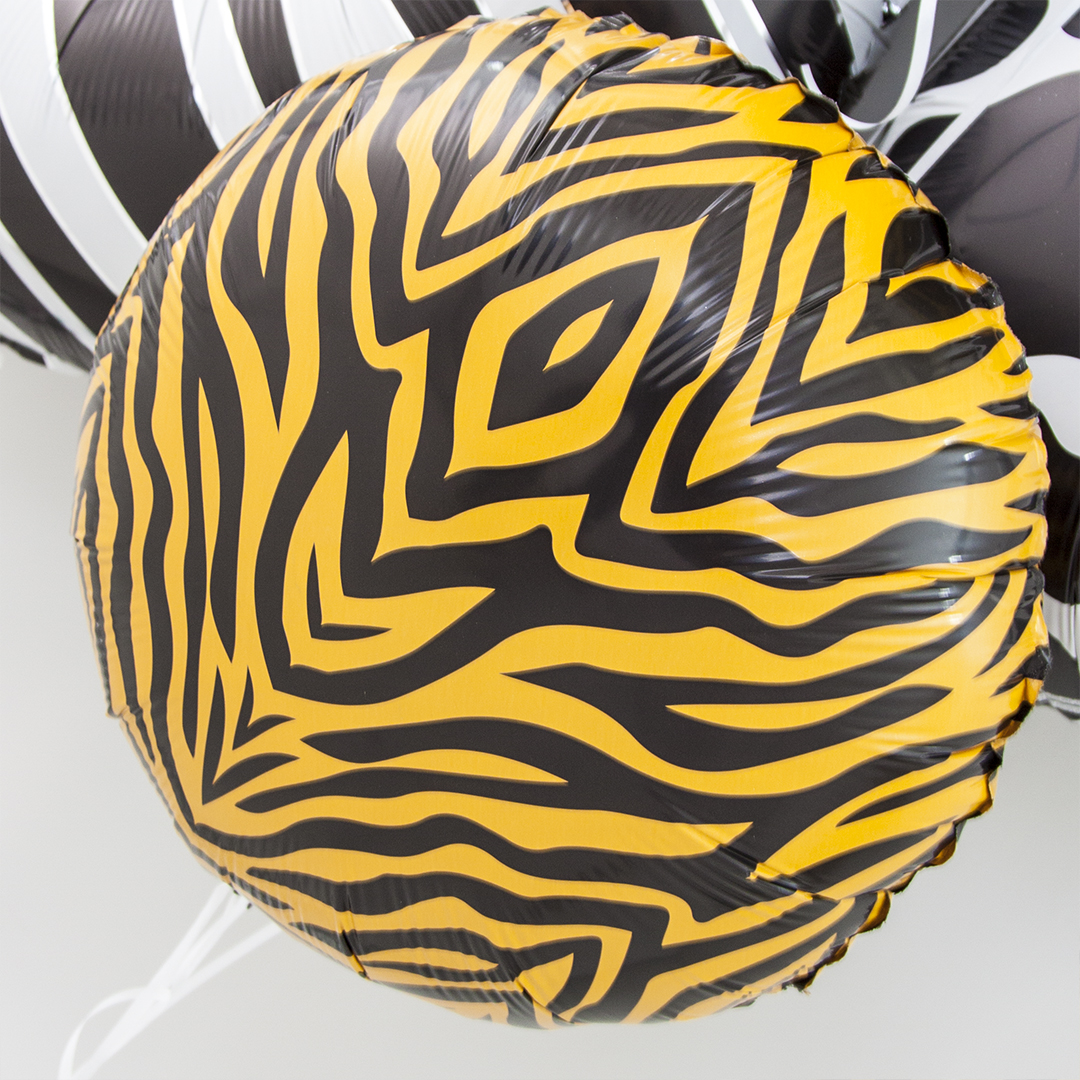 Шар (18''/46 см) Круг, Сафари, Тигр, 1 шт.