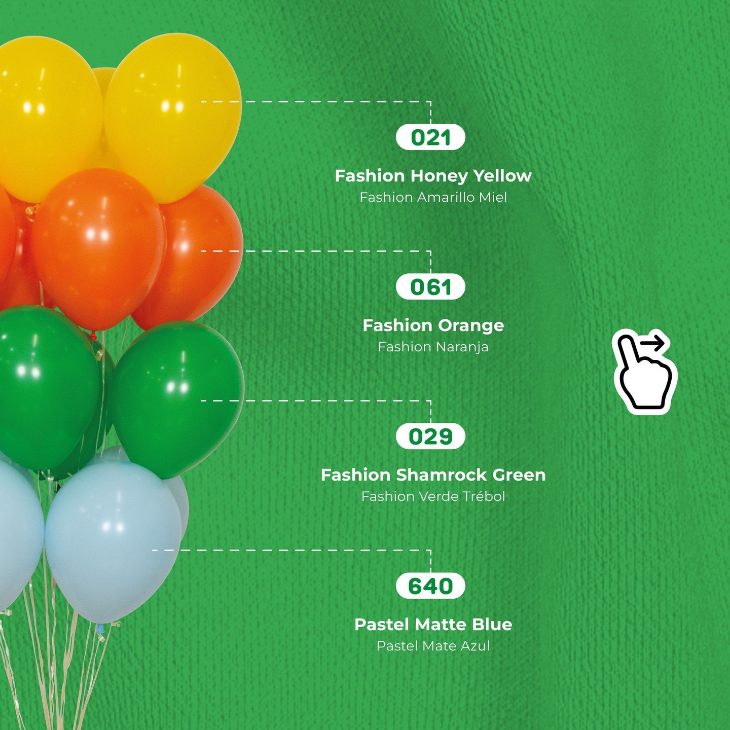 Шар (12''/30 см), Зеленый клевер (029), пастель, 50 шт.