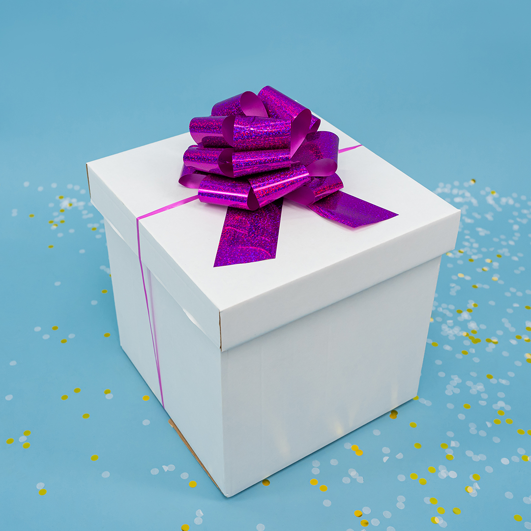 Бант Шар, Фуше, Голография, 21 см, 1 шт. в упак. 