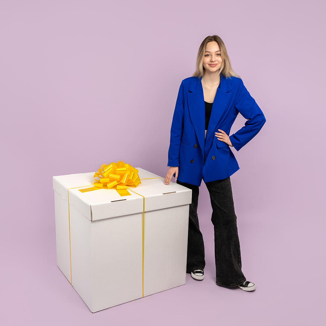 Бант Шар, Желтый, Лаковый, 36 см, 1 шт. в упак. 