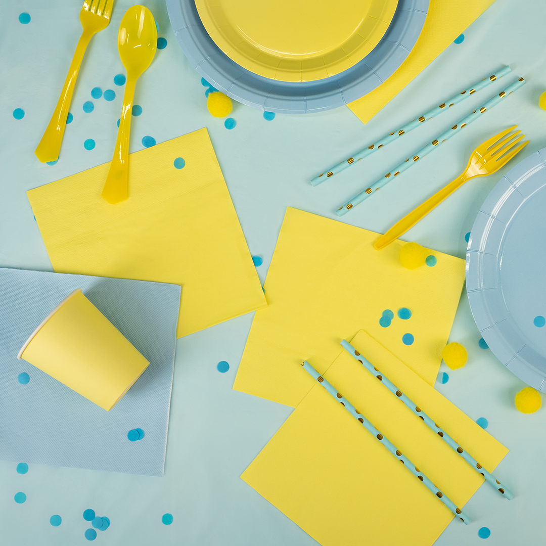 Ложки, Премиум, Желтый, 16 см, 10 шт. в упак. 