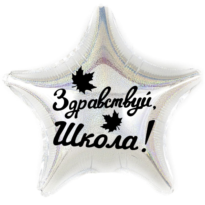 Наклейка Здравствуй, Школа!, 10*22 см, Черный, 1 шт.