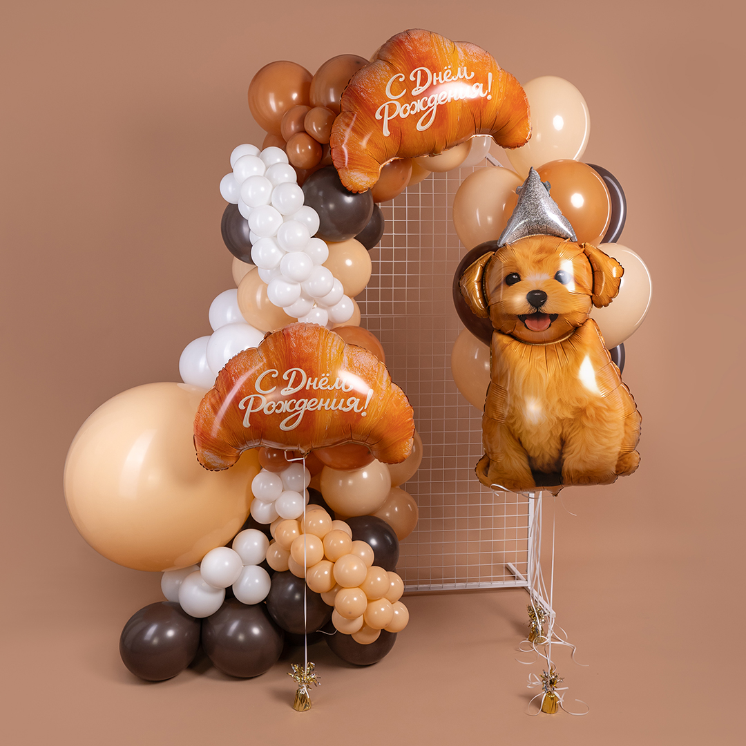 Шар (29''/74 см) Фигура, Круассан, С Днем Рождения, 1 шт. в уп.