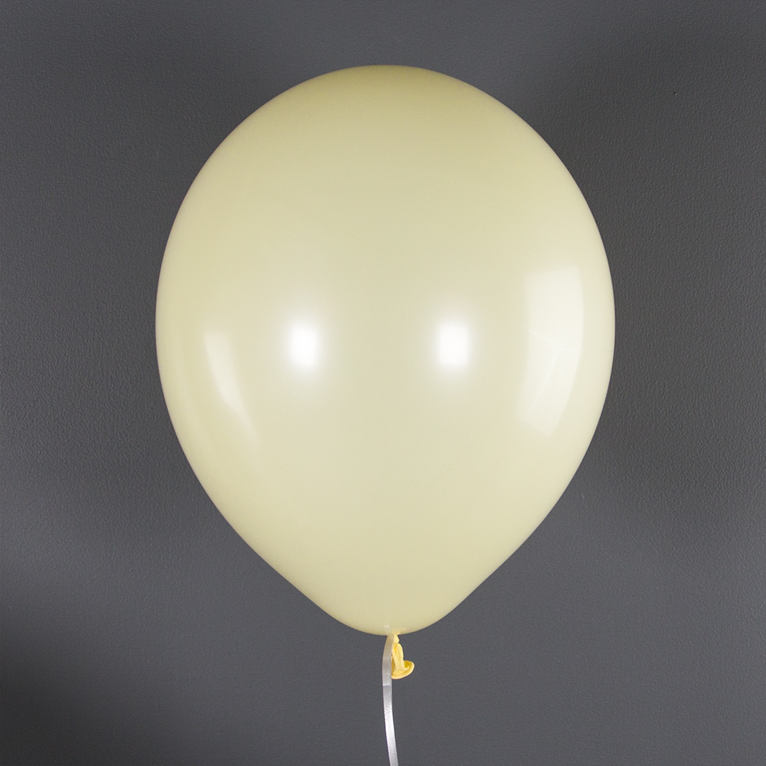Шар (12''/30 см), Светло-желтый, макарунс, 100 шт.