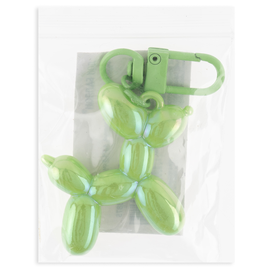 Брелок, Собачка ШДМ, Зеленый, Перламутр, 4,5 см, 1 шт. 