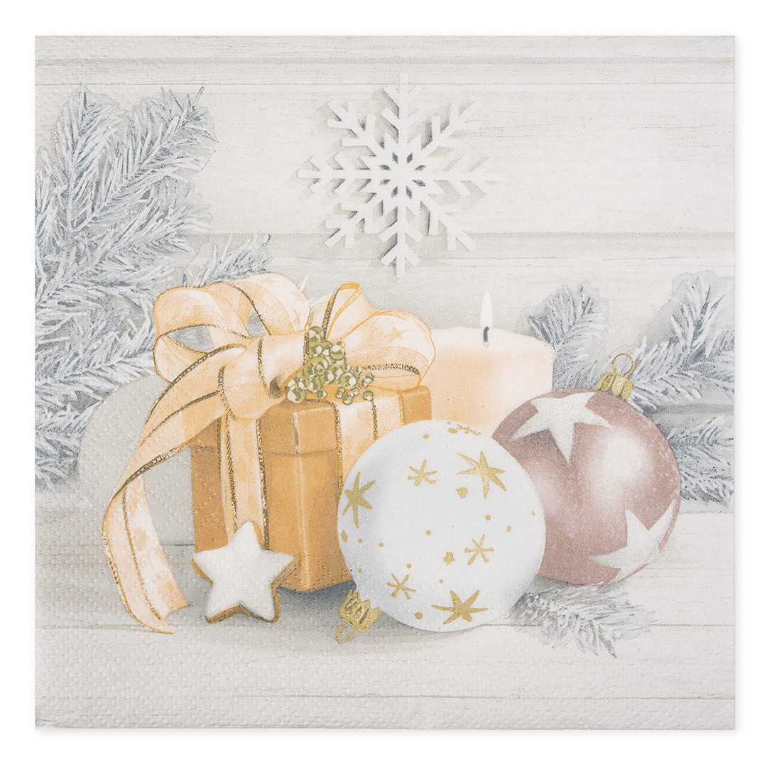 Сервировочные салфетки, Праздничный натюрморт, 33*33 см, 20 шт.