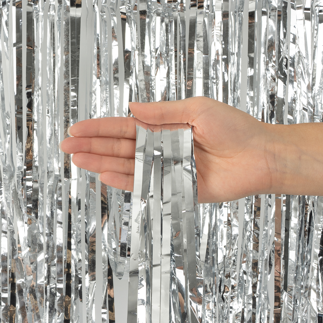 Занавес Дождик Серебро, Металлик, 100*300 см, 1 шт.