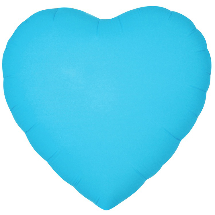 Шар (18''/46 см) Сердце, Синий, Неон, 1 шт.