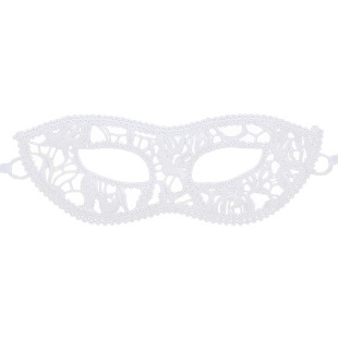 Маска кружевная, мягкая, Загадка, Белый, 16*24 см, 1 шт. 