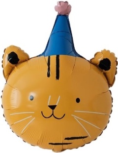 Шар (29''/74 см) Фигура, Тигренок в колпачке, 1 шт. в уп. (цв.этик.)