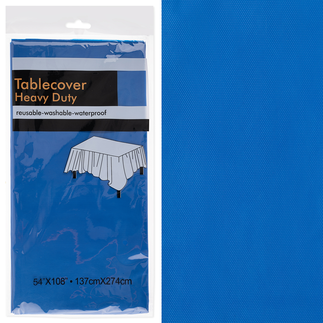 Скатерть одноразовая, Мастхэв, Синий, 137*274 см, 1 шт.