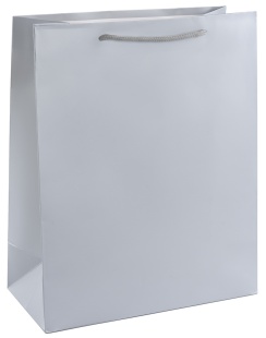Пакет подарочный, 210гр, Классика, Серебро, 32*26*12 см, 1 шт.