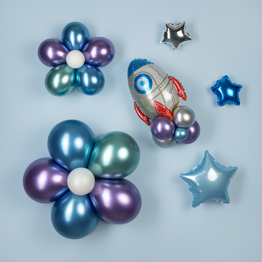 Шар с клапаном (17''/43 см) Мини-фигура, Ракета, 1 шт.