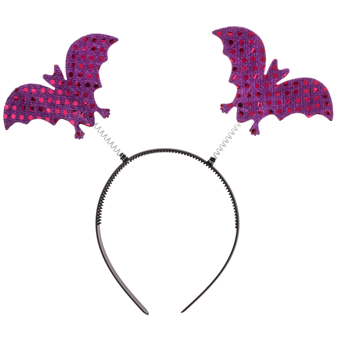 Ободок, Летучие мыши, Черный/Фиолетовый, 1 шт. 