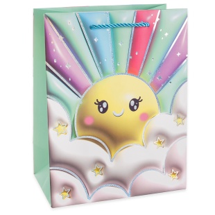 Пакет подарочный, 210гр, Зефирная нежность, Дизайн №2, Металлик, 41*31*12 см, 1 шт.