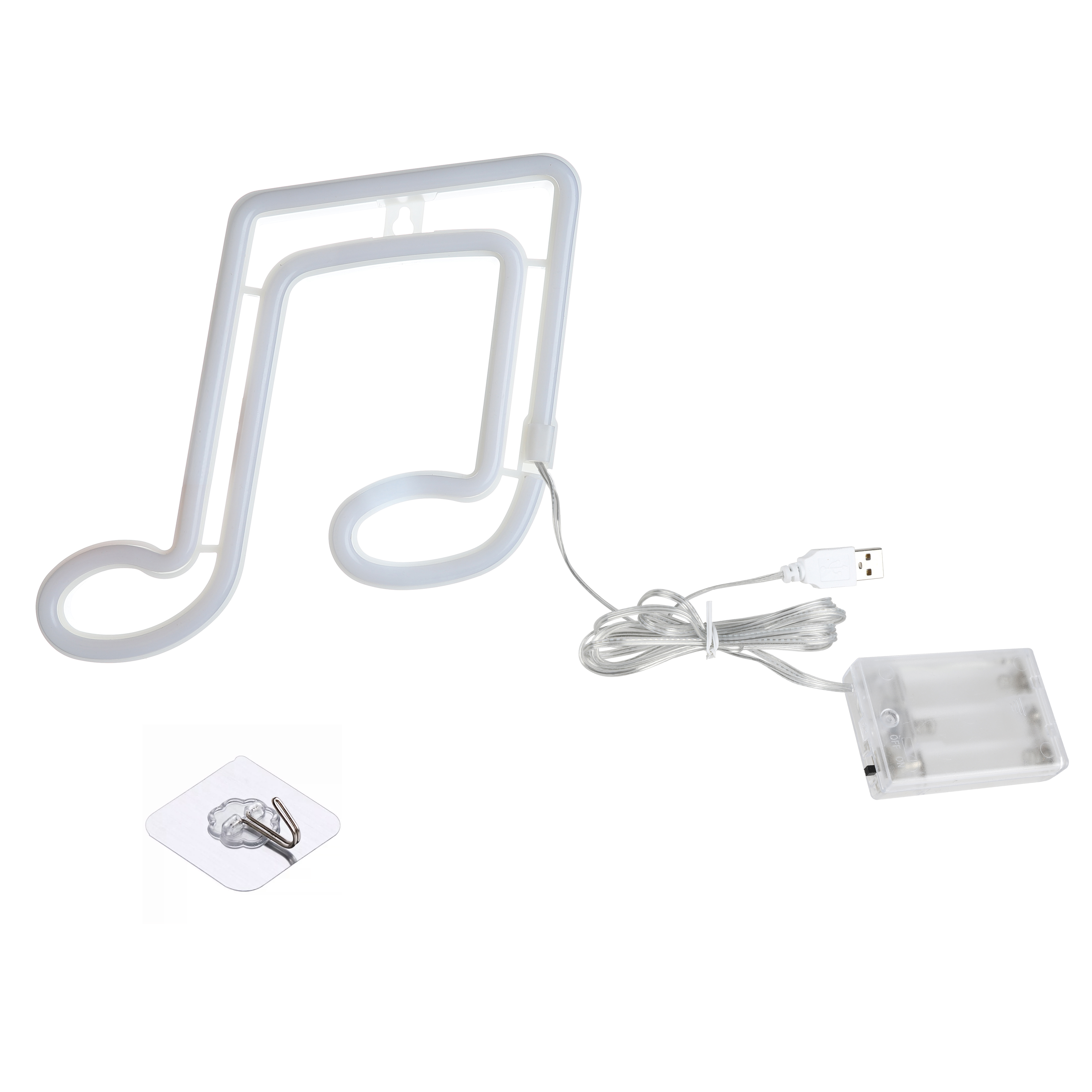 Световая фигура Ноты, 16,3*24 см. Разноцветный, 1 шт.