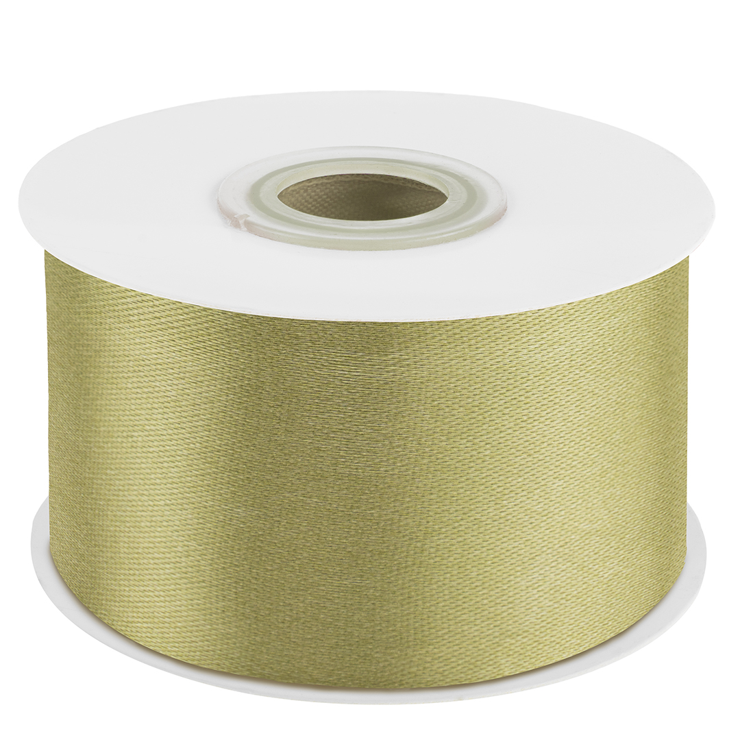 Лента атласная (3,8 см*22,85 м) Авокадо, 1 шт.