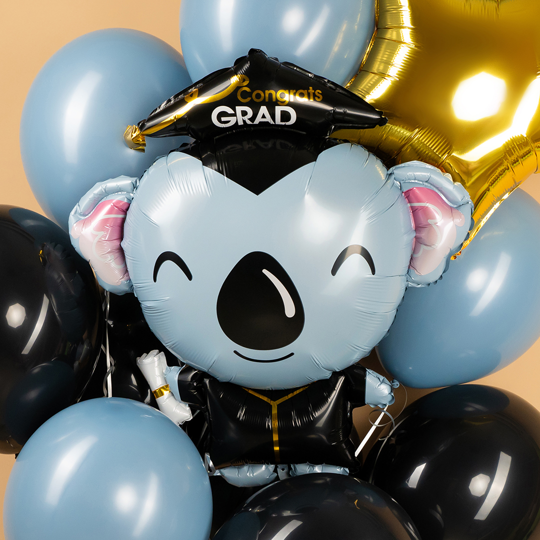 Шар (33''/84 см) Фигура, Коала Выпускник, 1 шт.