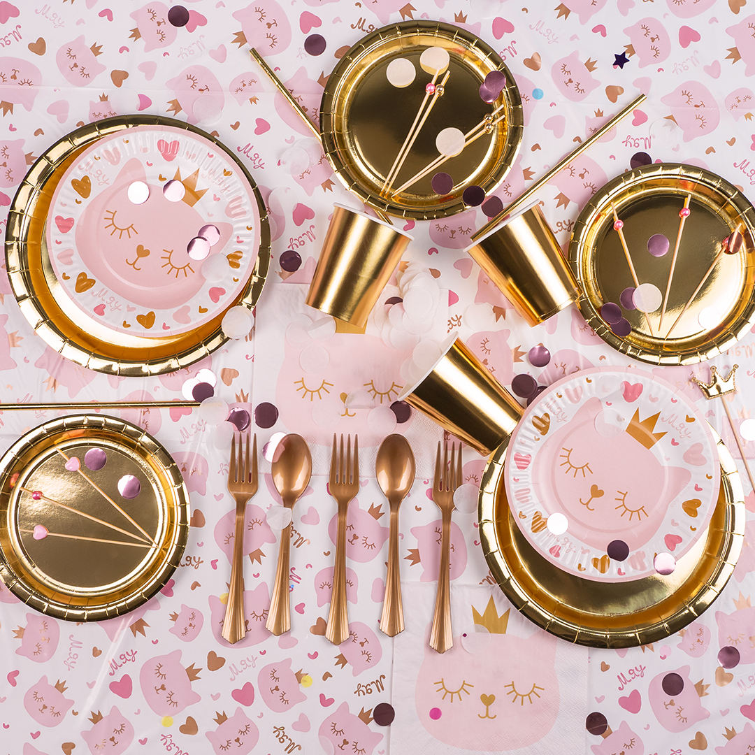 Скатерть одноразовая, Котенок Принцесса, 120*180 см, 1 шт.